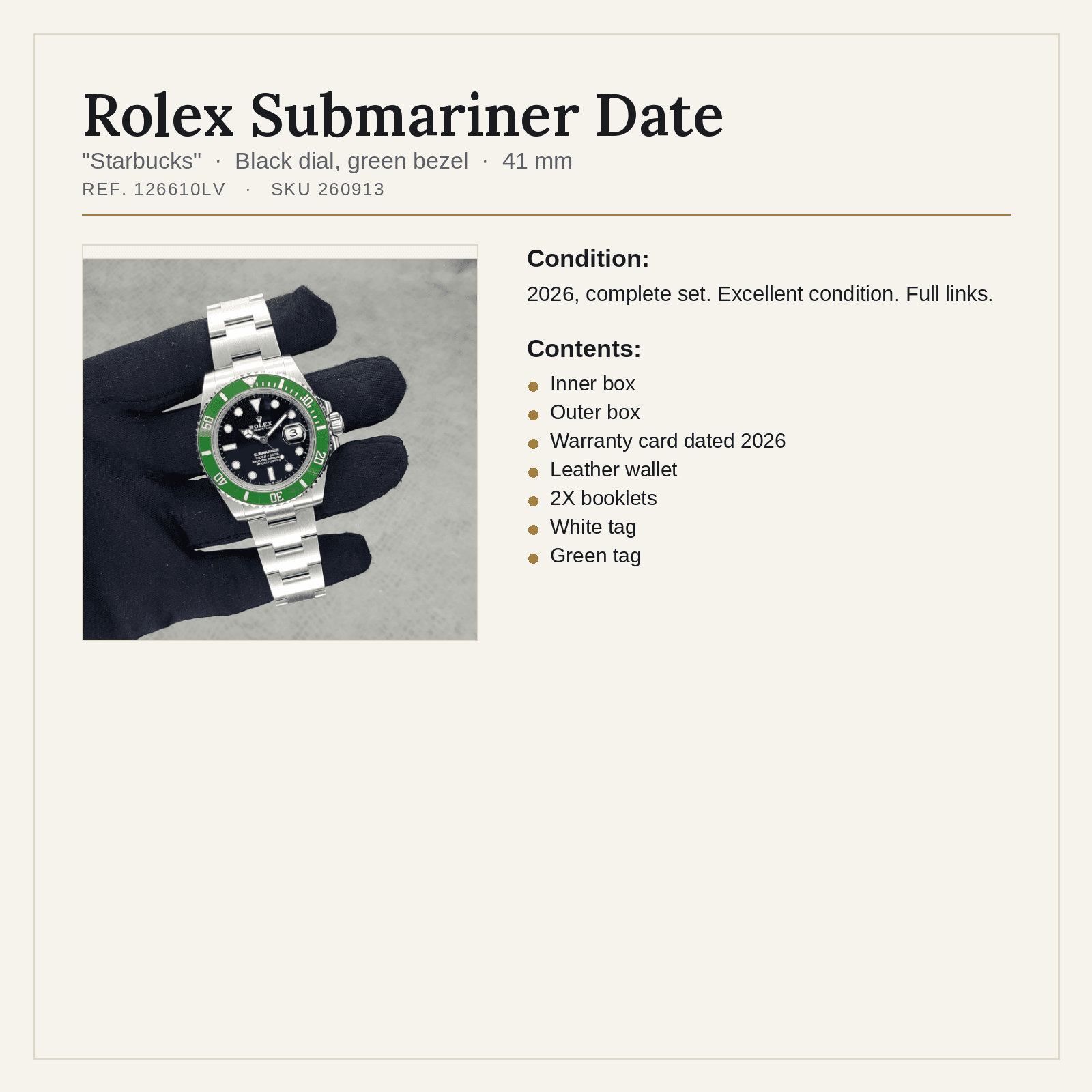 Rolex Submariner (Ref. 126610LV-0002) — photo 2